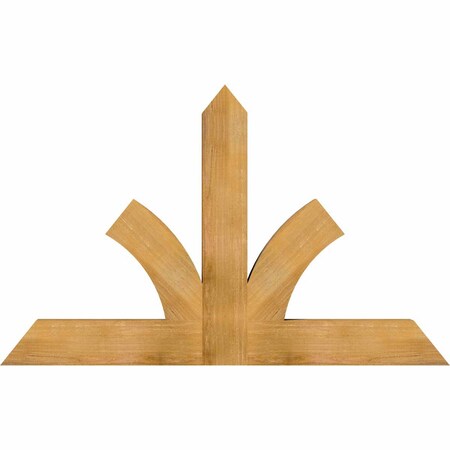 Ekena Millwork Richland Rough Sawn Timber Gable Bracket, Western Red Cedar, 60"W x 38"H x 4"D x 6"F, 15/12 Pitch GBW060X38X0406RIC00RWR